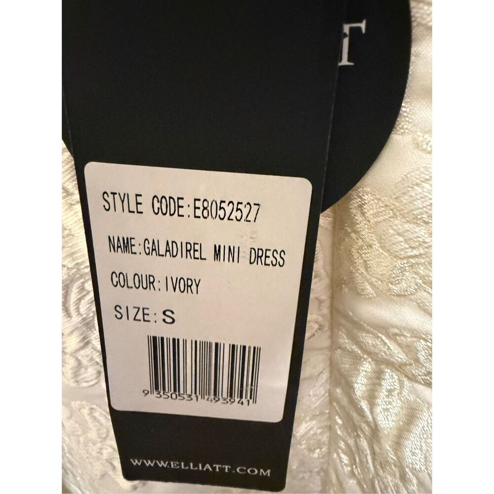 Elliatt Galadirel Mini Dress in White/ cream Bridal Shower Dress size S NWT - Picture 7 of 7